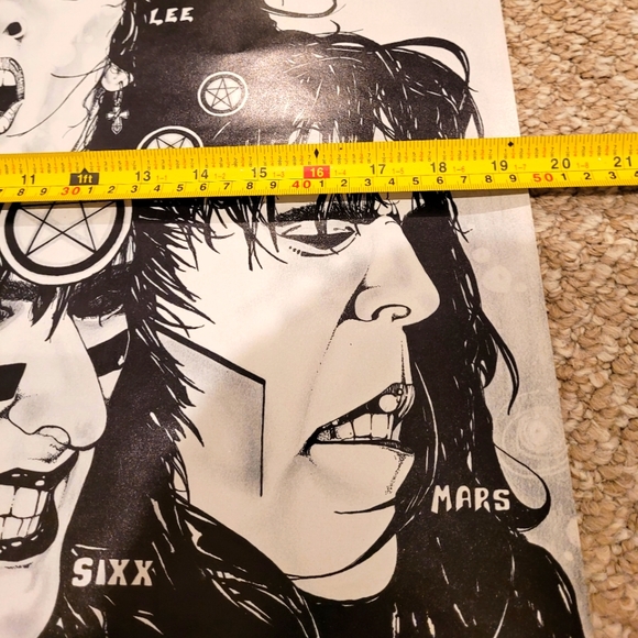 RARE Vintage Motley Crue Illustrated poster. - Picture 10 of 10